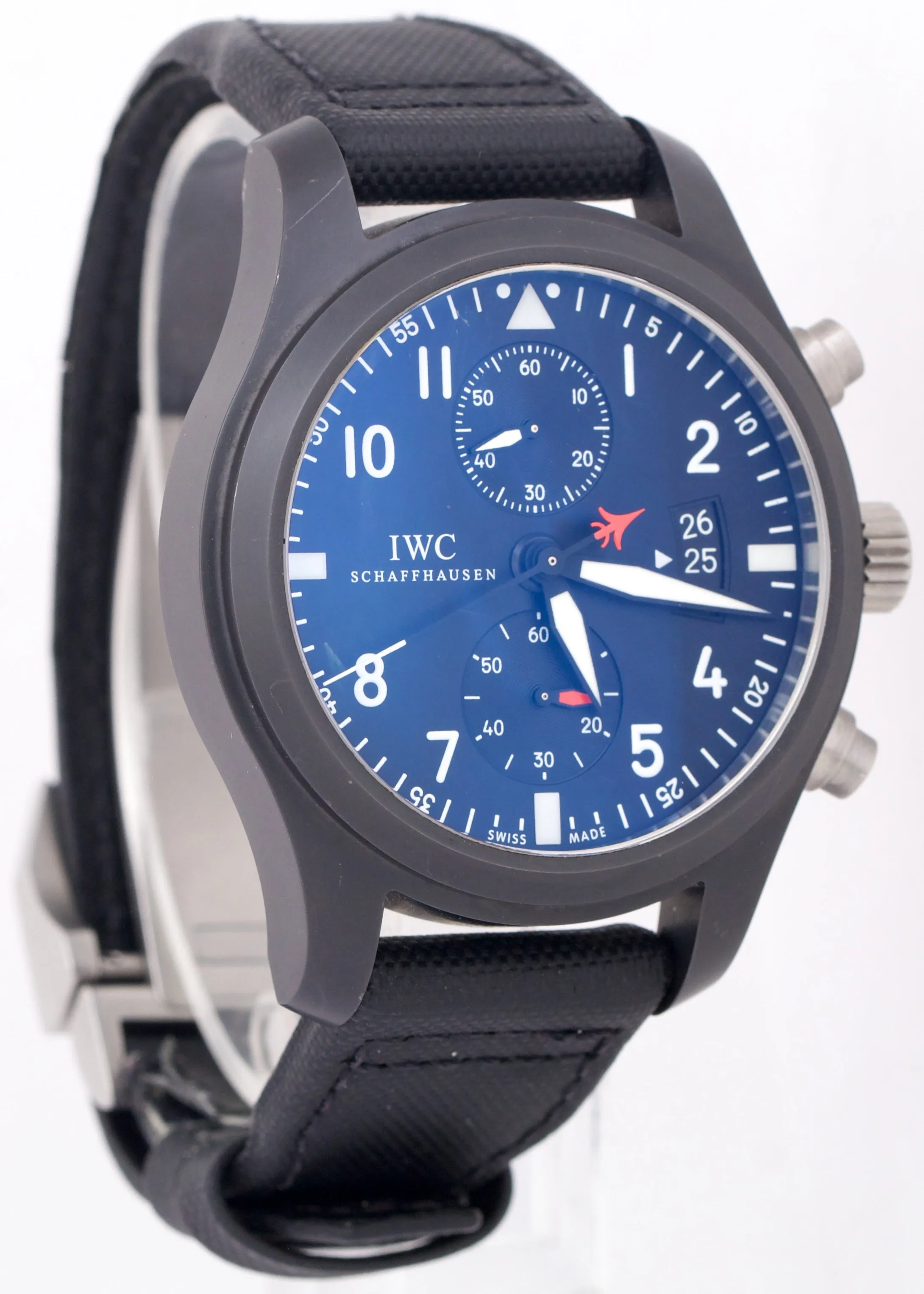 PAPERS IWC Pilots Watch Chronograph TOP GUN Black Ceramic 46mm IW388001 BOX