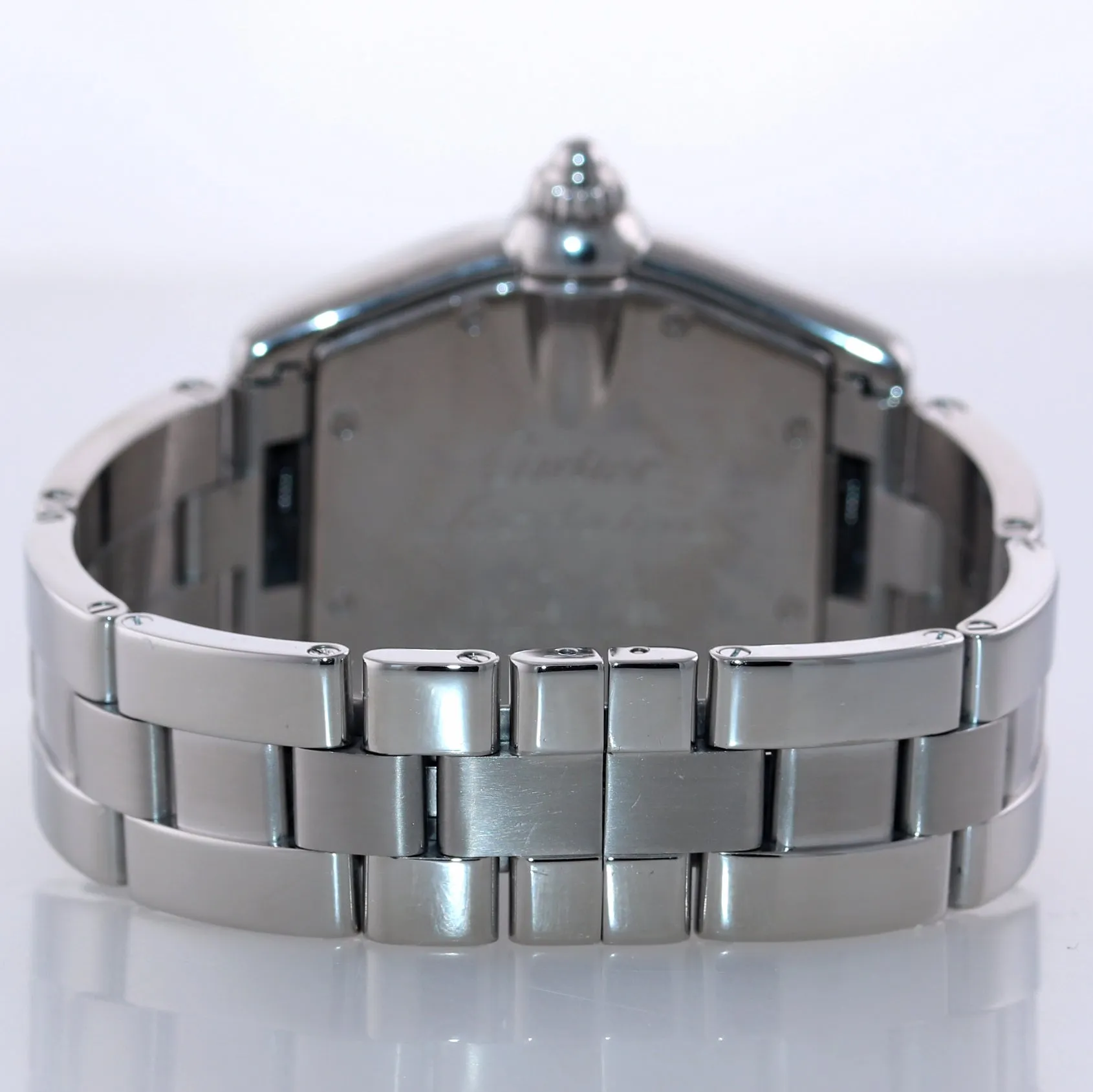 PAPERS MINT Cartier Roadster Automatic Grey Silver W62025V3 Steel Watch 2510