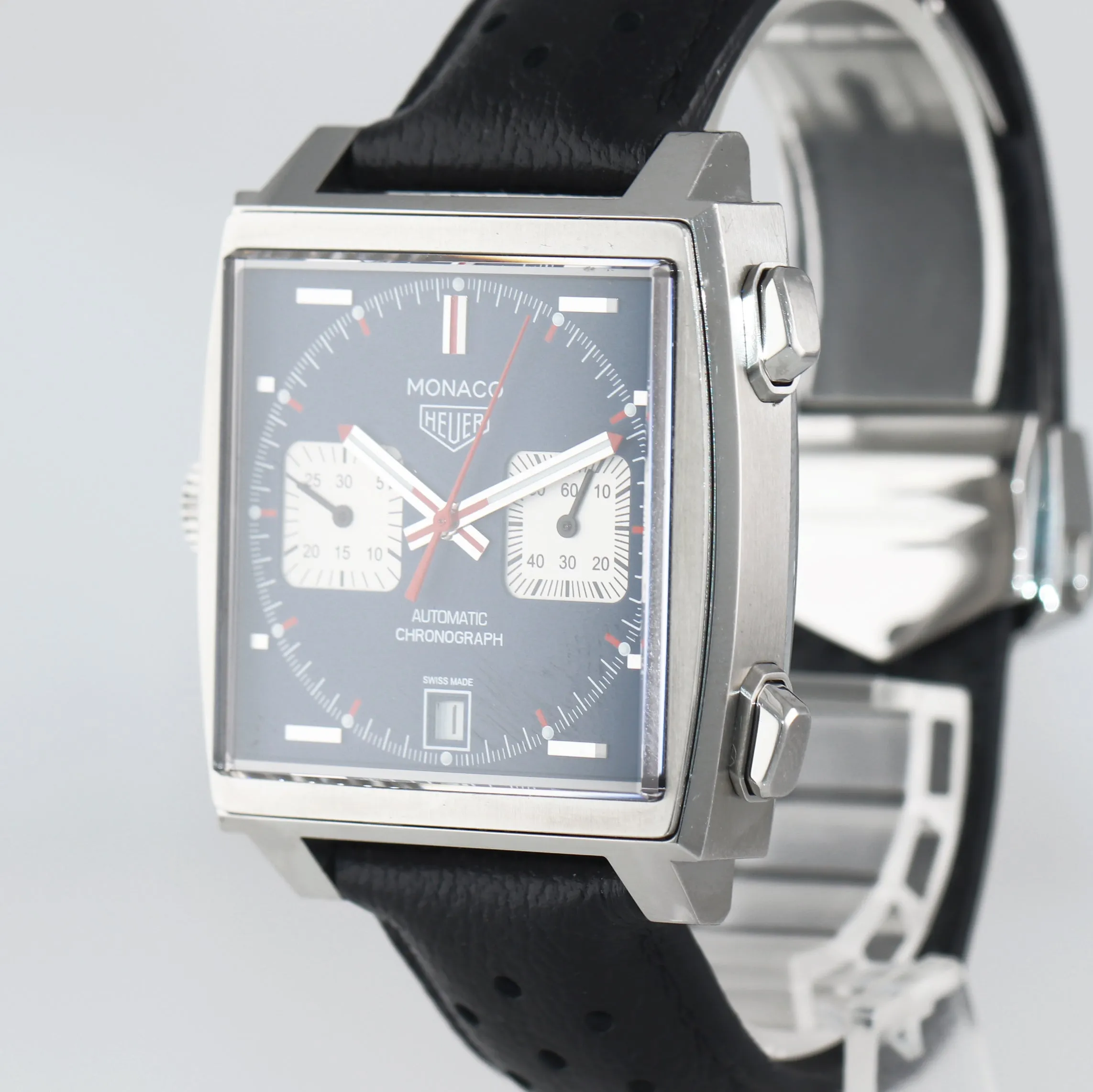 PAPERS Tag Heuer Monaco Calibre 11 Chronograph Date CAW211P Automatic 39mm Watch