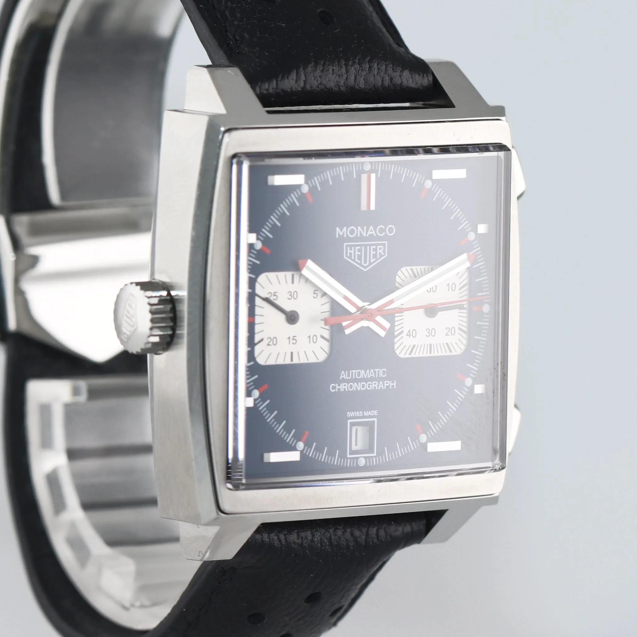 PAPERS Tag Heuer Monaco Calibre 11 Chronograph Date CAW211P Automatic 39mm Watch