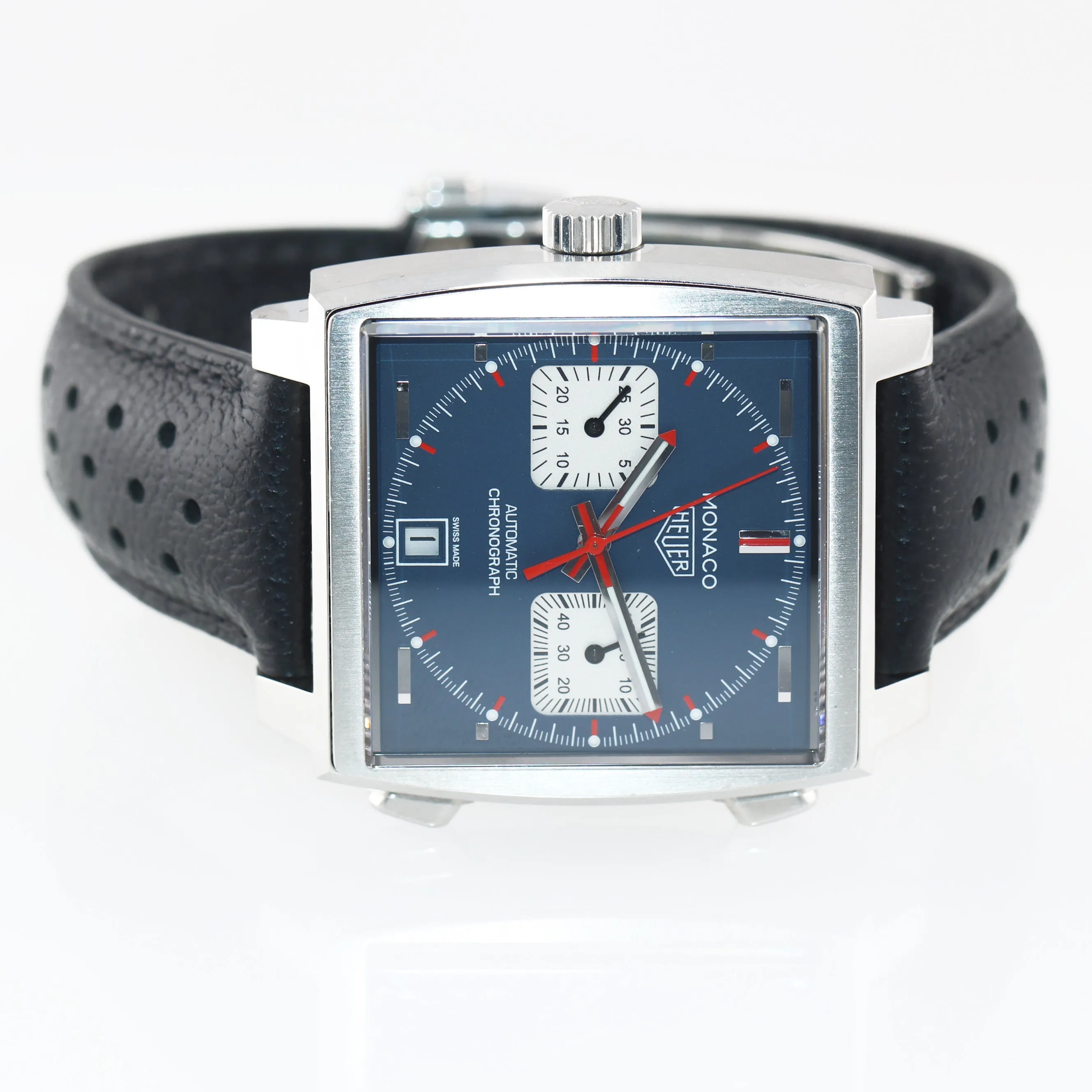 PAPERS Tag Heuer Monaco Calibre 11 Chronograph Date CAW211P Automatic 39mm Watch