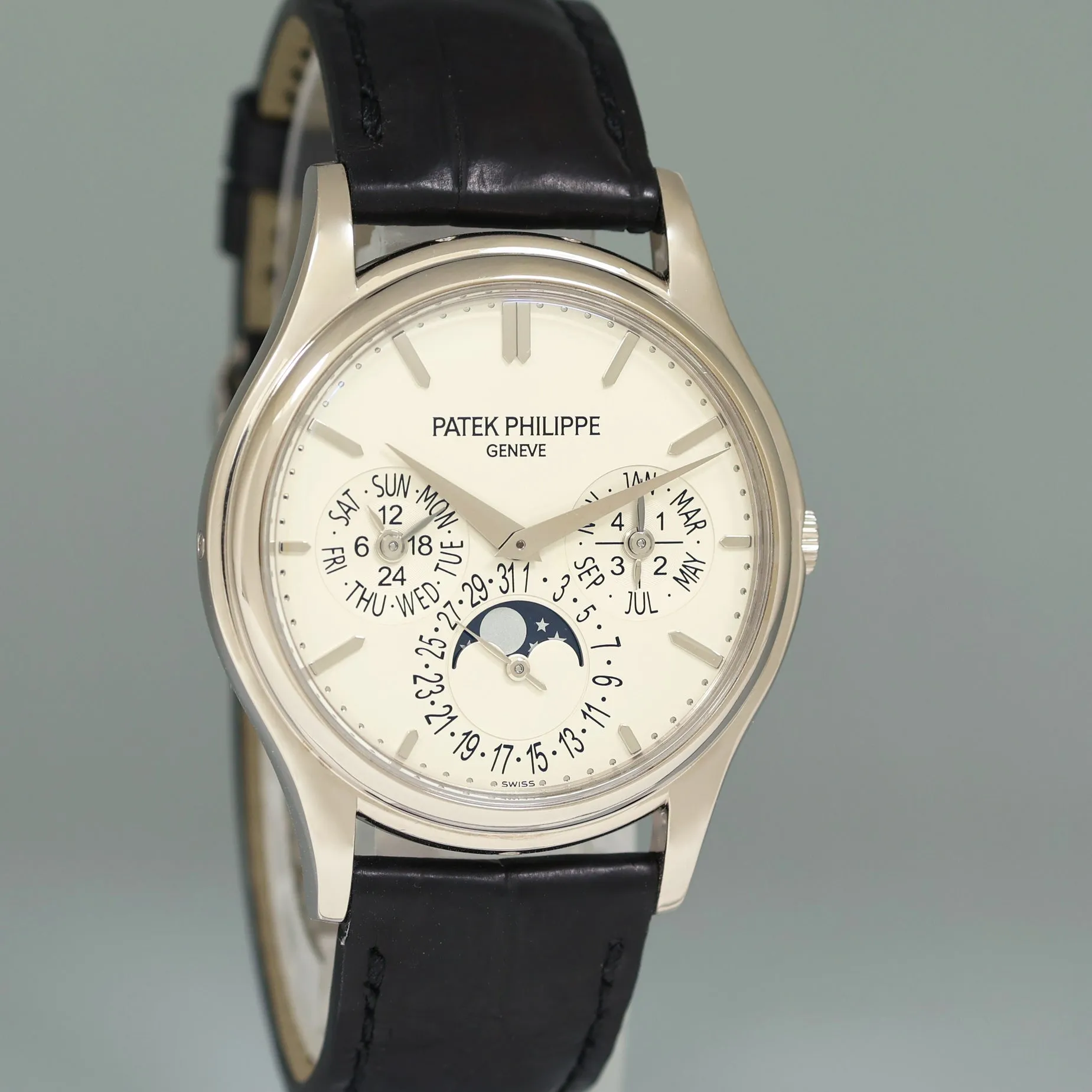 Patek Philippe 5140G 37mm White Gold Perpetual Calendar Grand Complication Watch