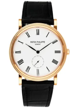 Patek Philippe Calatrava 5119R 18K Rose Gold Mens Watch Box Papers