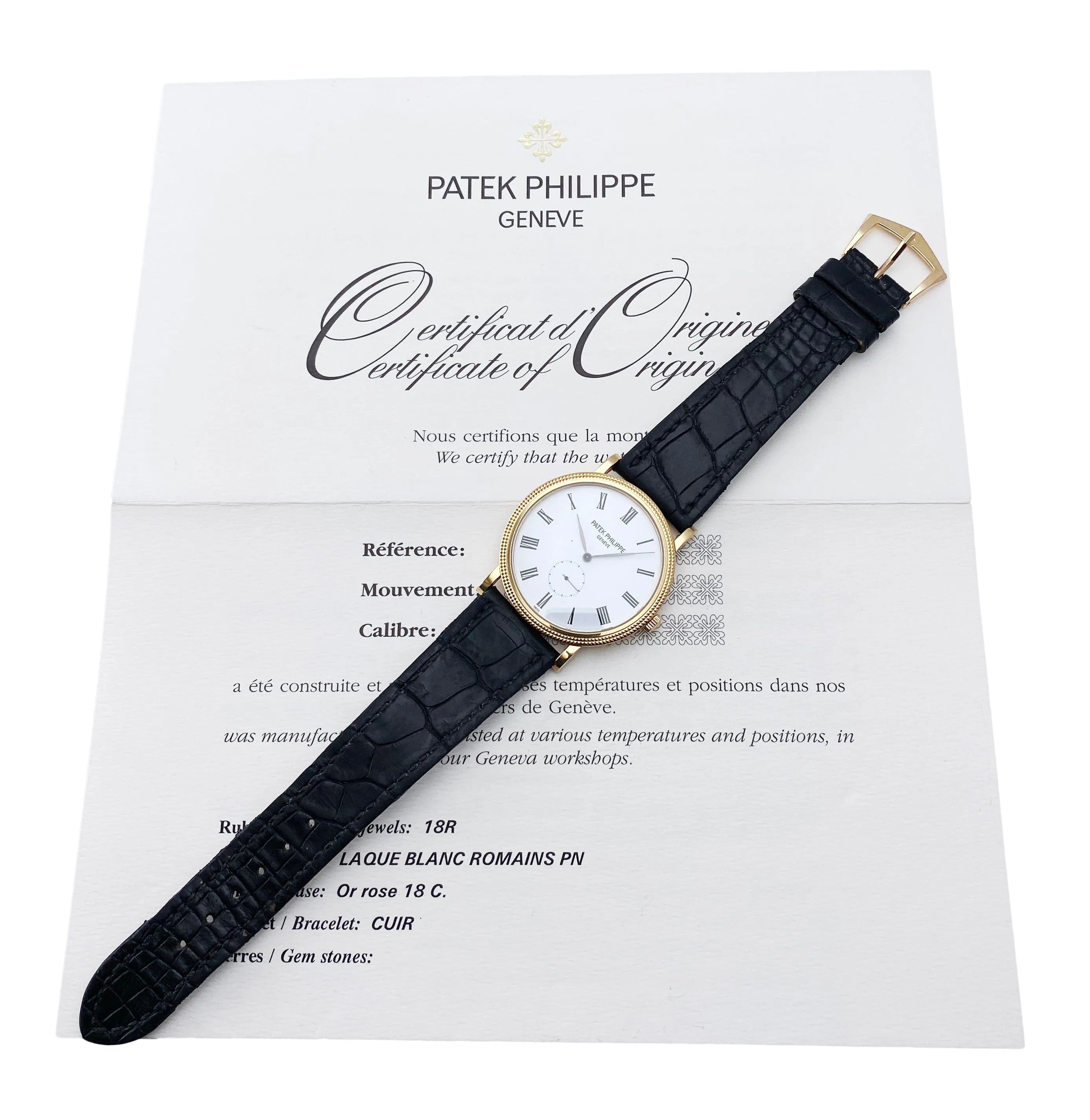 Patek Philippe Calatrava 5119R 18K Rose Gold Mens Watch Box Papers