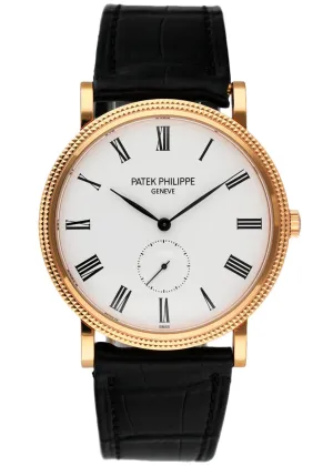 Patek Philippe Calatrava 5119R 18K Rose Gold Mens Watch With Archives