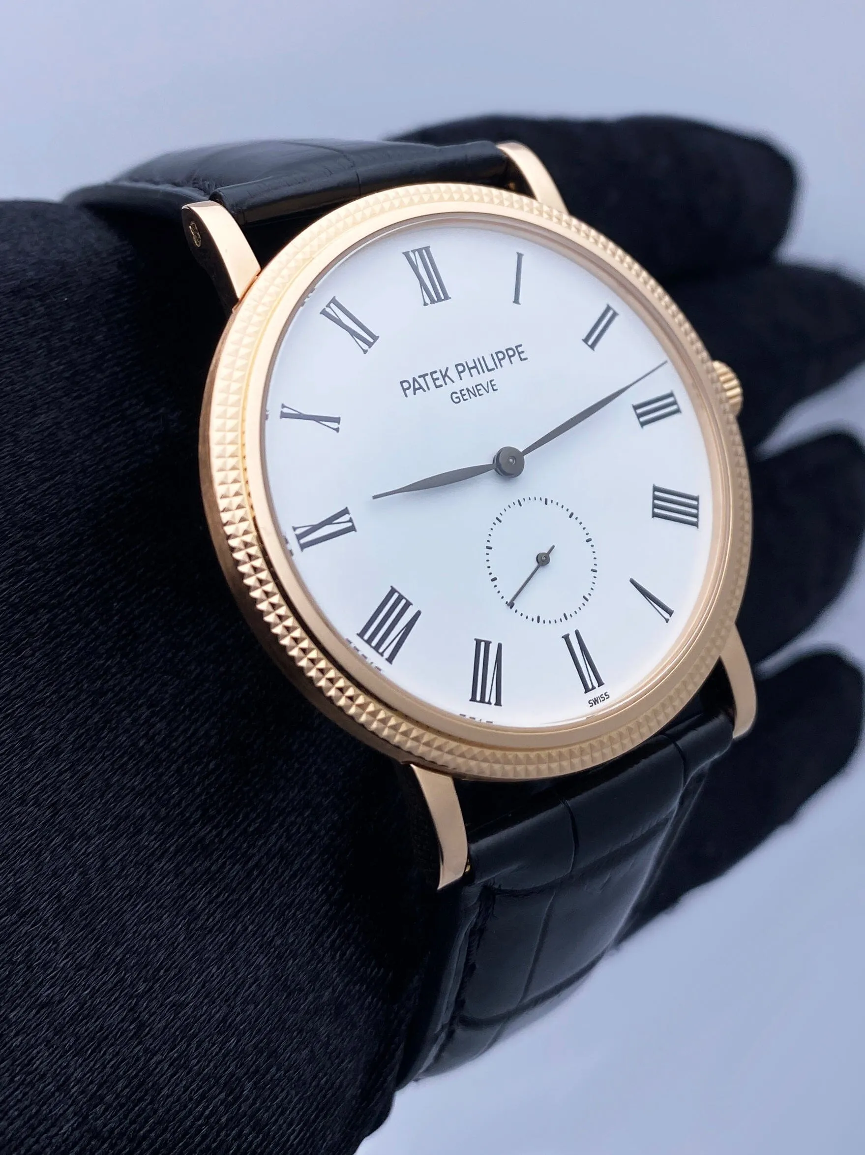 Patek Philippe Calatrava 5119R 18K Rose Gold Mens Watch With Archives