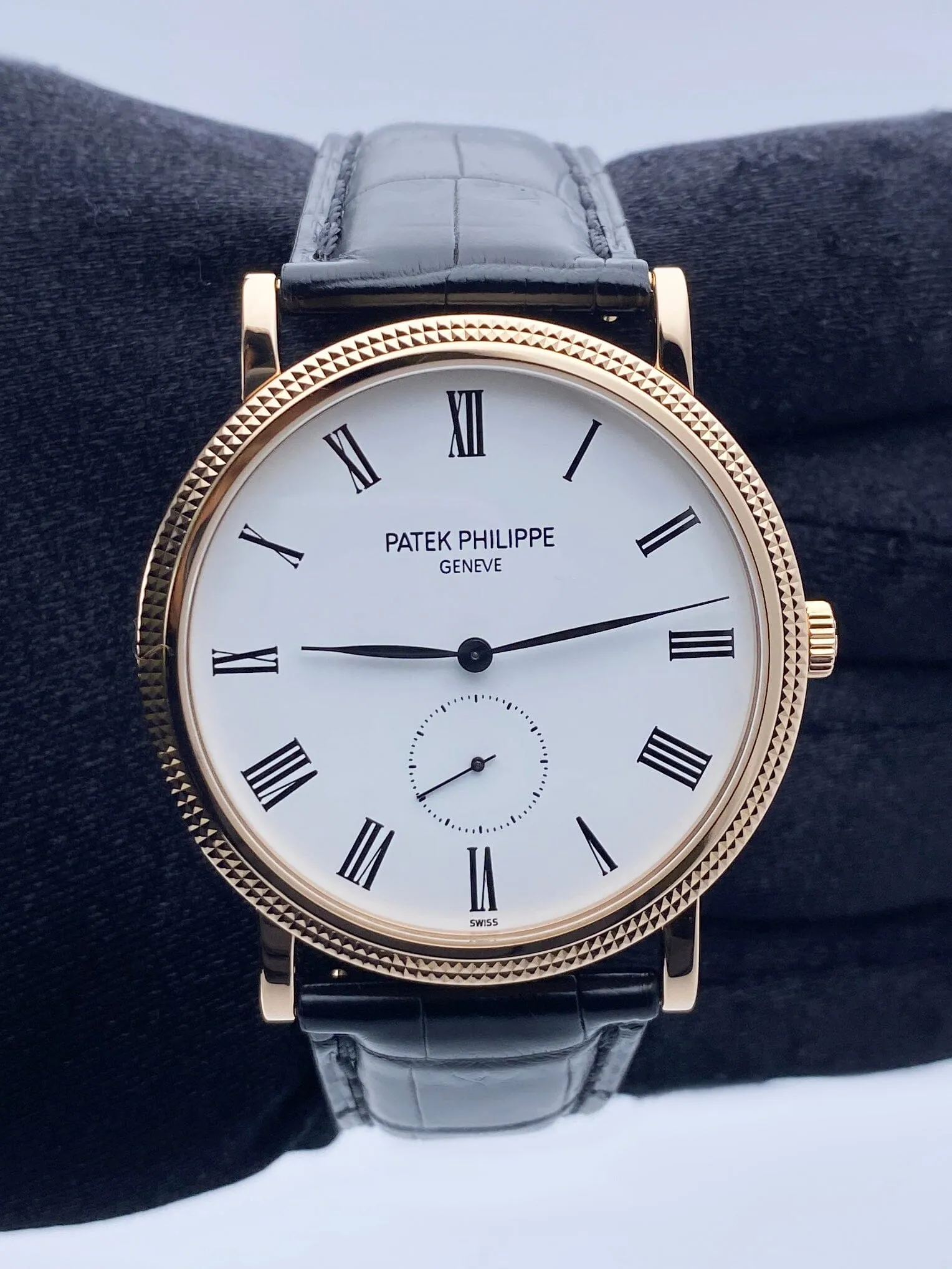 Patek Philippe Calatrava 5119R 18K Rose Gold Mens Watch With Archives