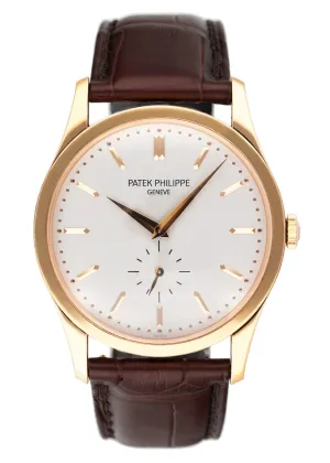 Patek Philippe Calatrava 5196R 18K Rose Gold Mens Watch Box Papers