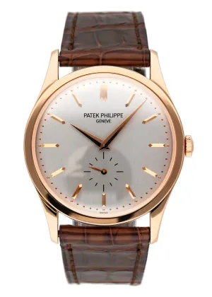Patek Philippe Calatrava 5196R 18K Rose Gold Mens Watch