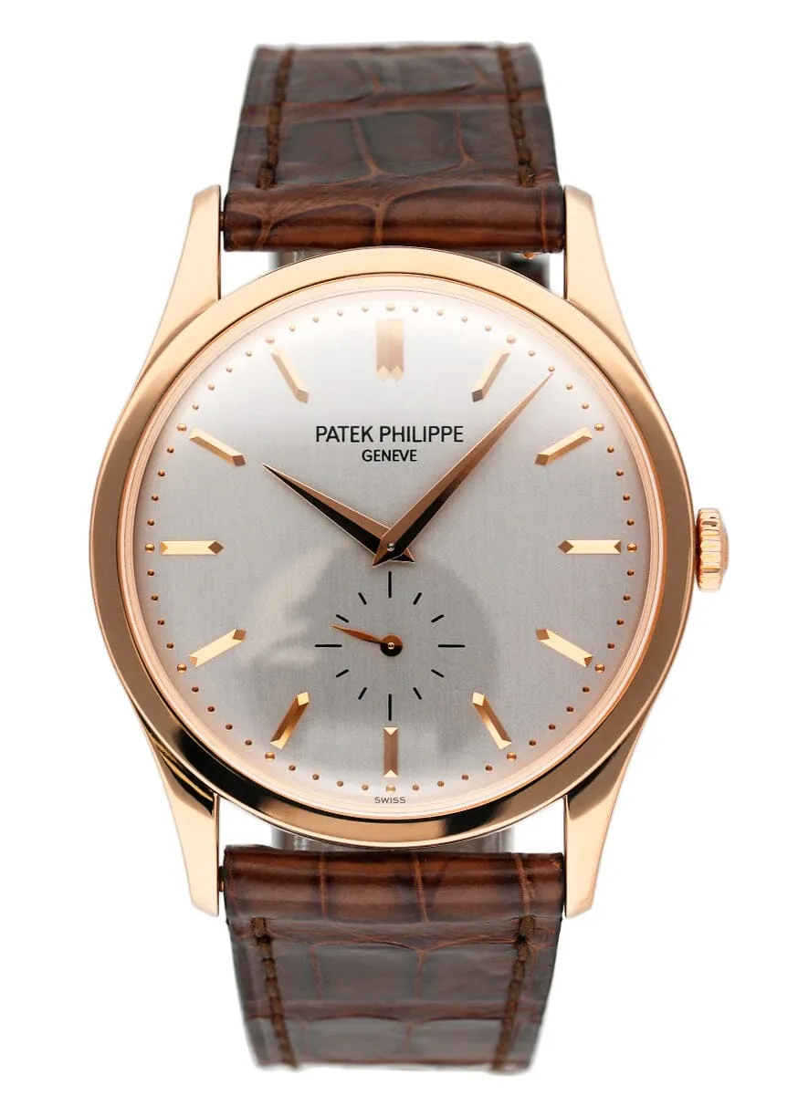 Patek Philippe Calatrava 5196R 18K Rose Gold Mens Watch