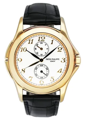 Patek Philippe Calatrava Travel Time 5134J 18K Yellow Gold Mens Watch