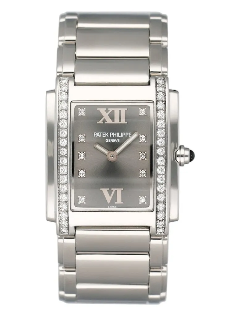 Patek Philippe Twenty-4 4910 Diamond Gray Dial Ladies Watch