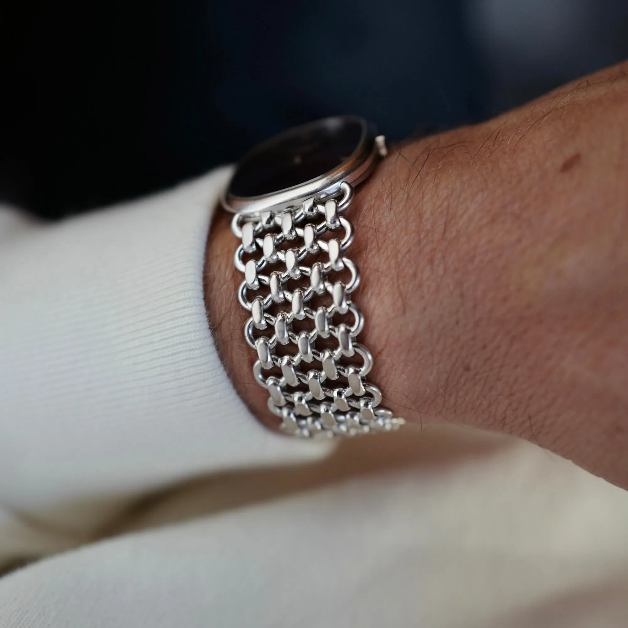 Patek Philippe White Gold Ellipse Ref. 3848 with JPE Chain Link Bracelet (New Arrival)