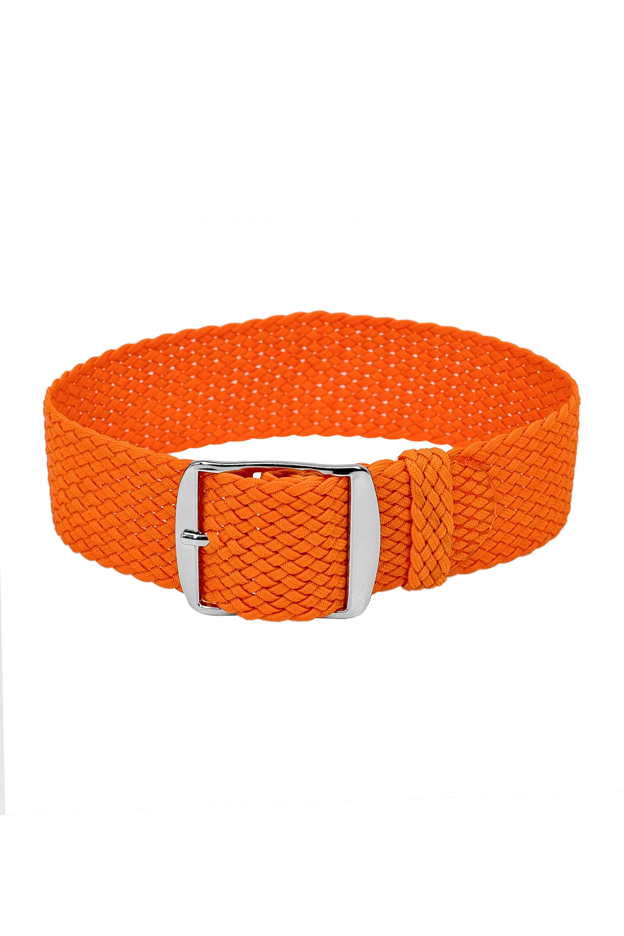 PERLON Braided One Piece Watch Strap & Buckle in ORANGE
