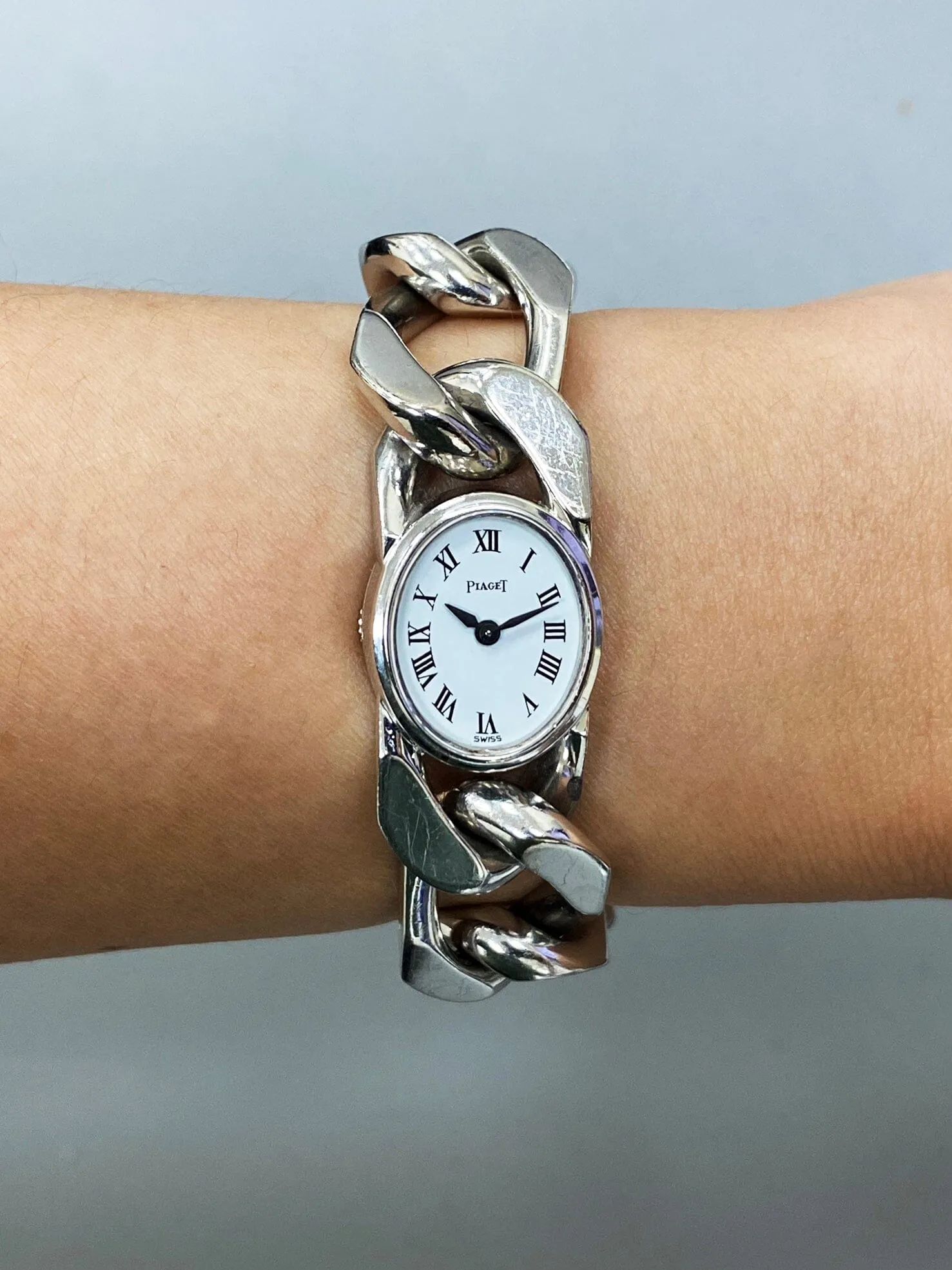Piaget 3771 N65 18k White Gold Ladies Watch