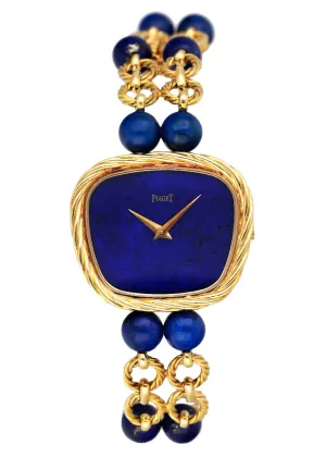 Piaget 9465 P 60 Blue Lapis 18K Yellow Gold Ladies Watch