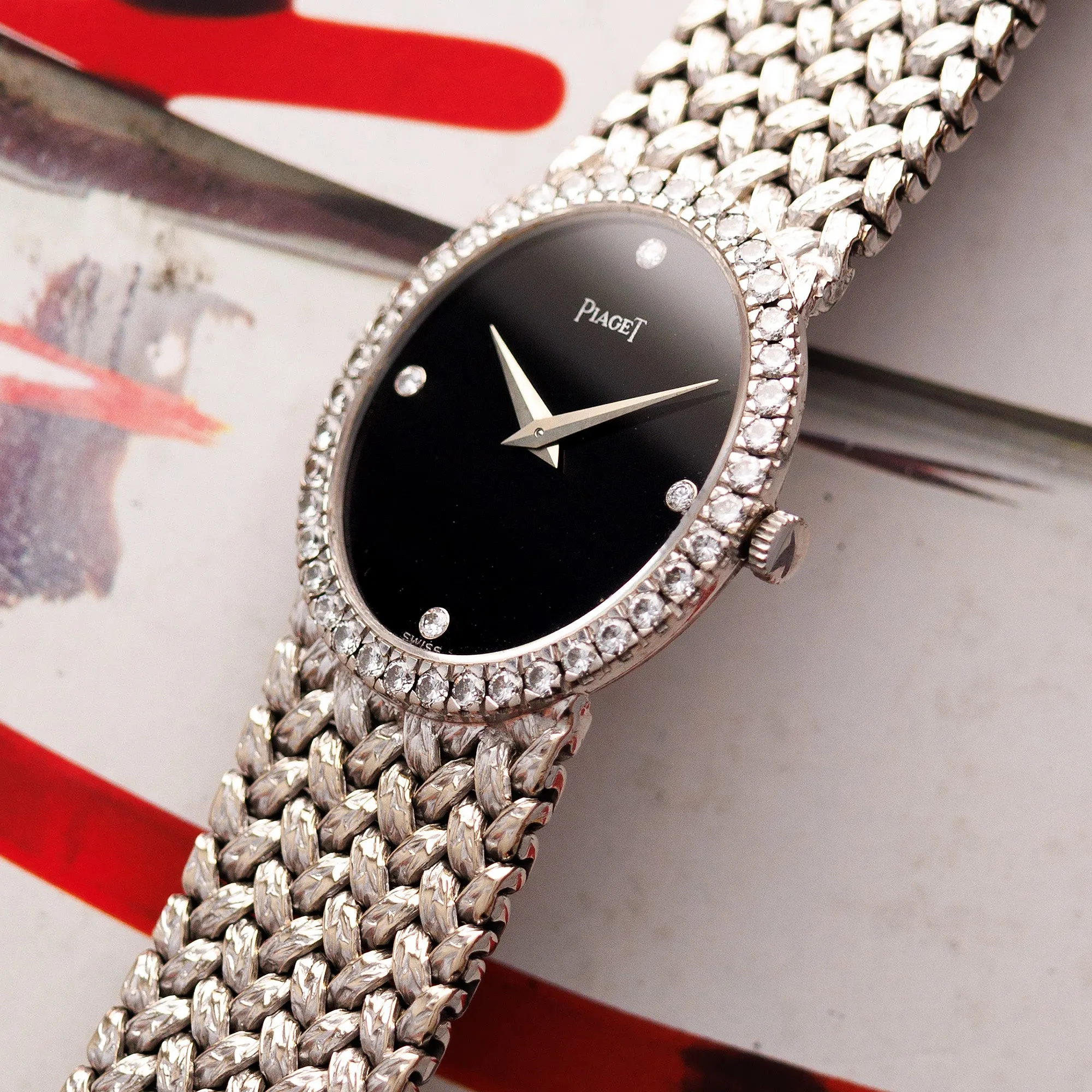 Piaget White Gold Onyx and Diamond Ref. 9826D2