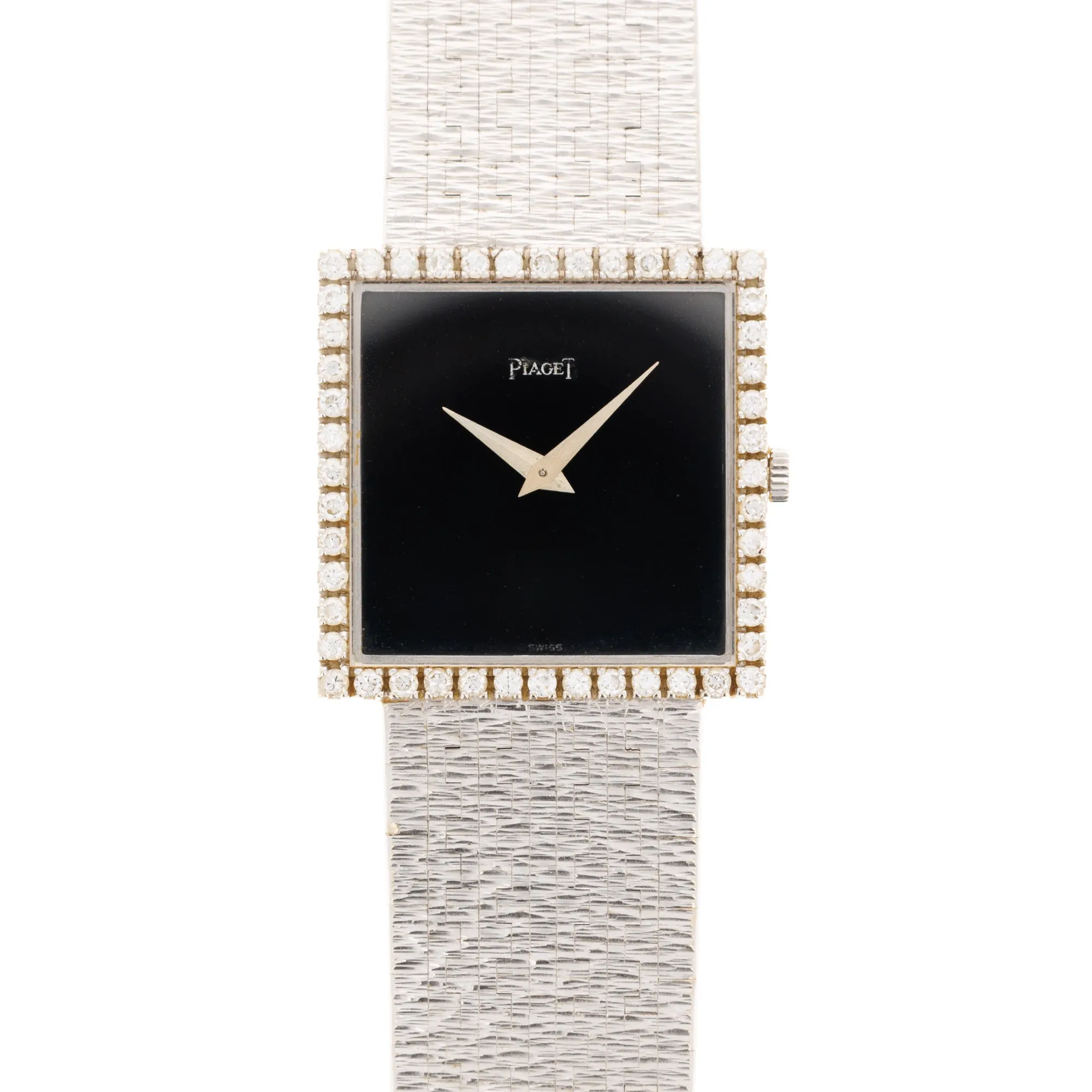 Piaget White Gold Onyx Diamond Watch Ref. 9126A6