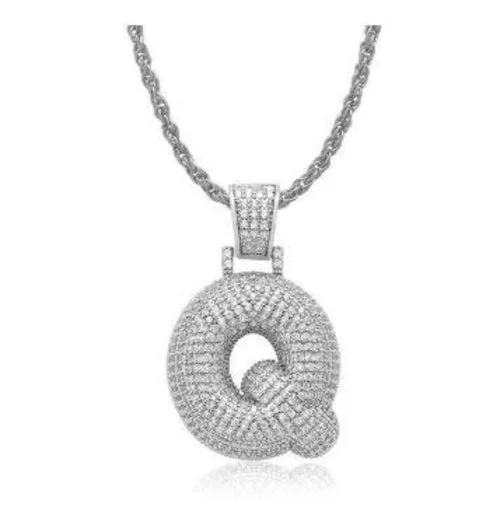 PIPE Rhodium HH Bubble Letter
