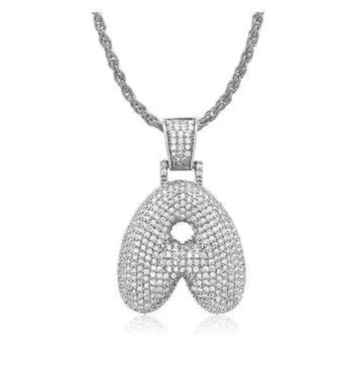 PIPE Rhodium HH Bubble Letter