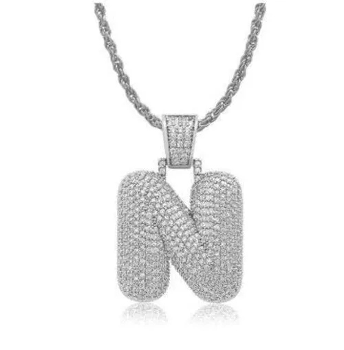 PIPE Rhodium HH Bubble Letter