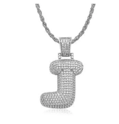 PIPE Rhodium HH Bubble Letter