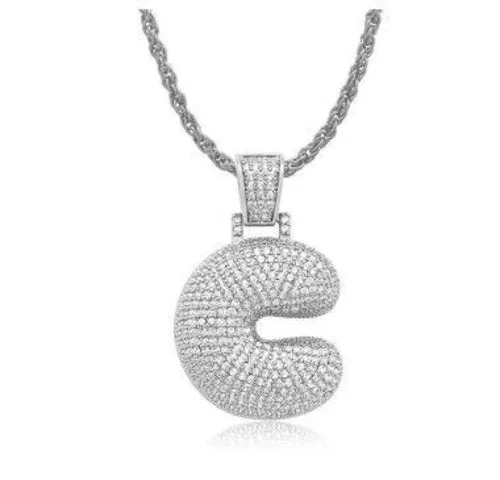PIPE Rhodium HH Bubble Letter