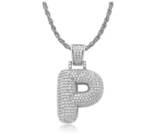 PIPE Rhodium HH Bubble Letter