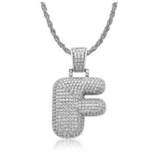 PIPE Rhodium HH Bubble Letter