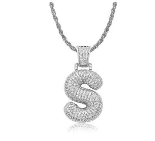 PIPE Rhodium HH Bubble Letter