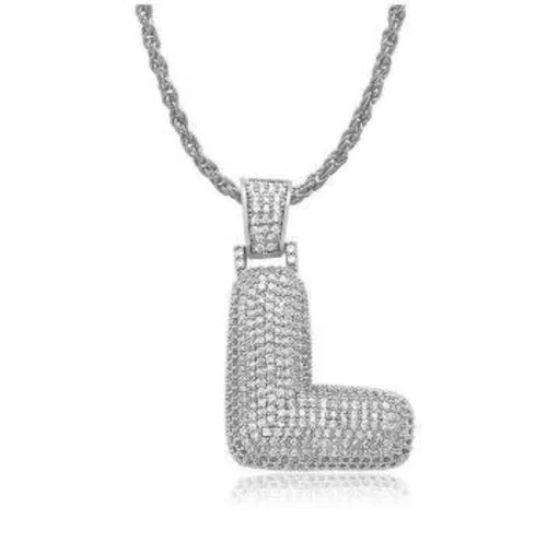 PIPE Rhodium HH Bubble Letter