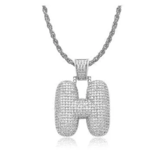 PIPE Rhodium HH Bubble Letter