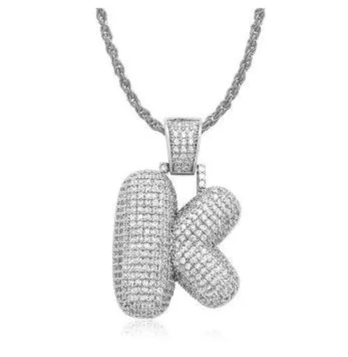 PIPE Rhodium HH Bubble Letter