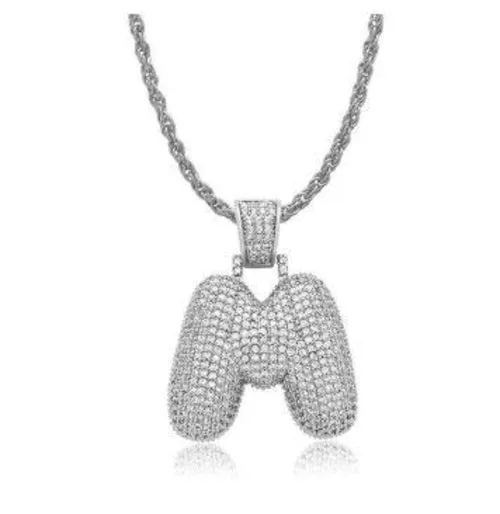 PIPE Rhodium HH Bubble Letter