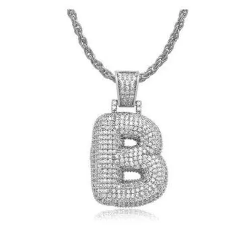 PIPE Rhodium HH Bubble Letter