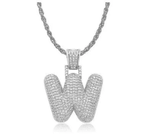 PIPE Rhodium HH Bubble Letter