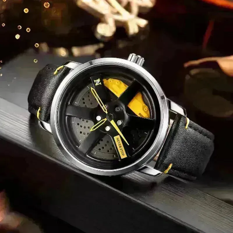 Quartz Men's Mesh Strap Trendy Unique Dial Watch