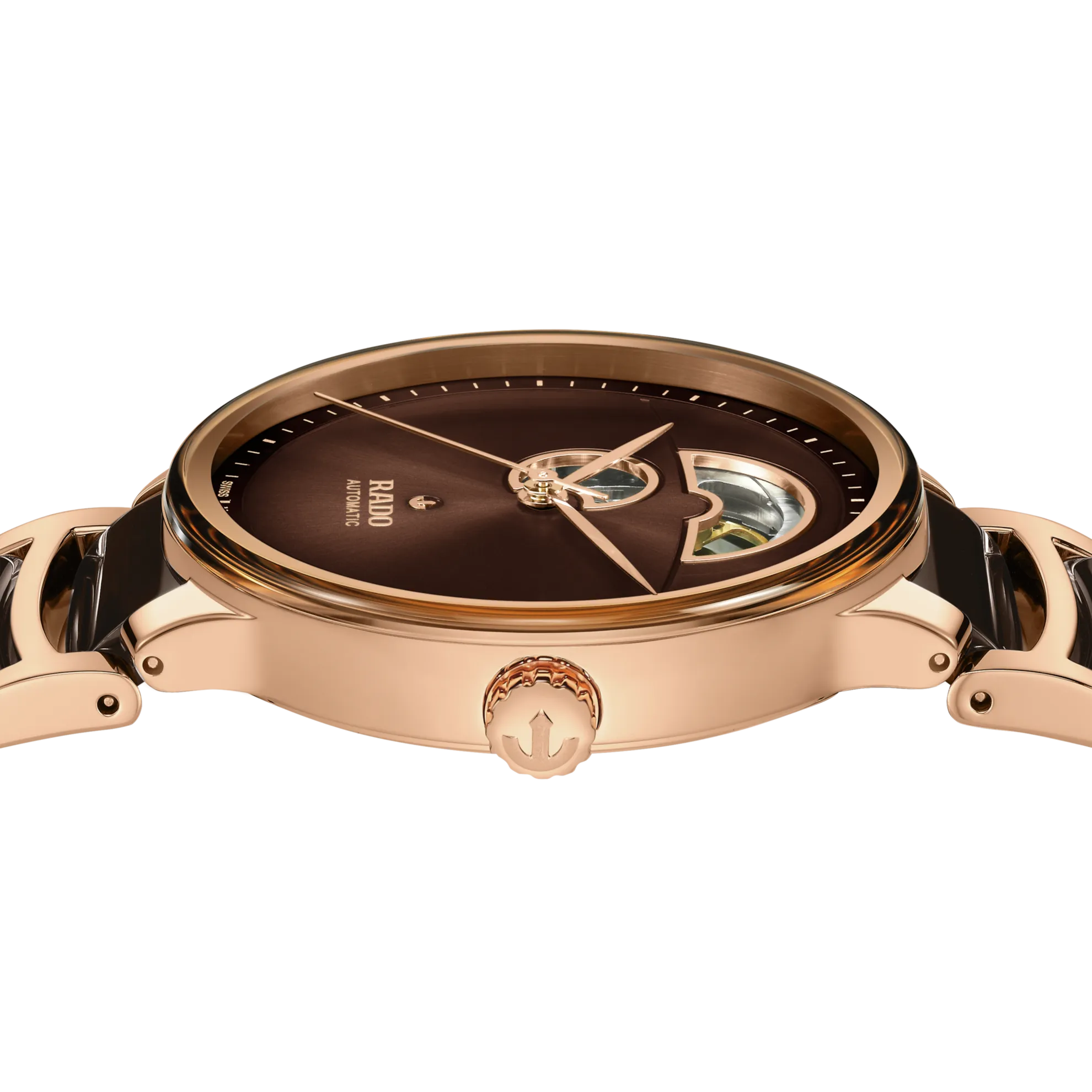 Rado Centrix Automatic Open Heart Brown Steel