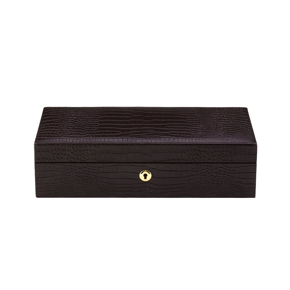 Rapport - Brompton 5 Watch Box in Brown Croco | L263