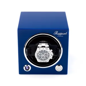 Rapport Evo Cube Single Watch Winder - Admiral Blue