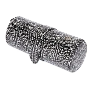 Rapport - Marlow Triple Watch Roll in Black Herringbone | D147