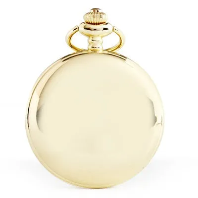 Retro Smooth Men Black Pocket Watch Silver Polish Quartz Fob Pocket Watches Pendant with Chain
