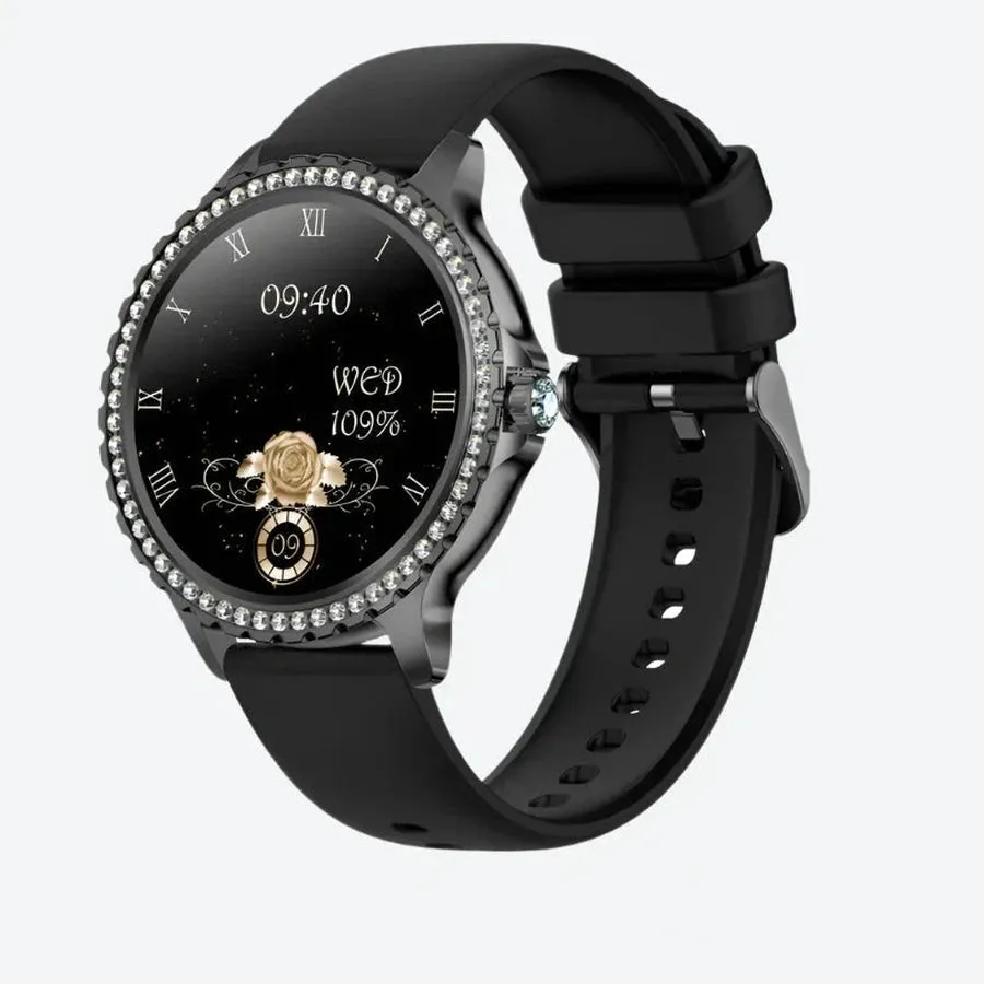 Rhinestone Bezel Smart Fitness Watches