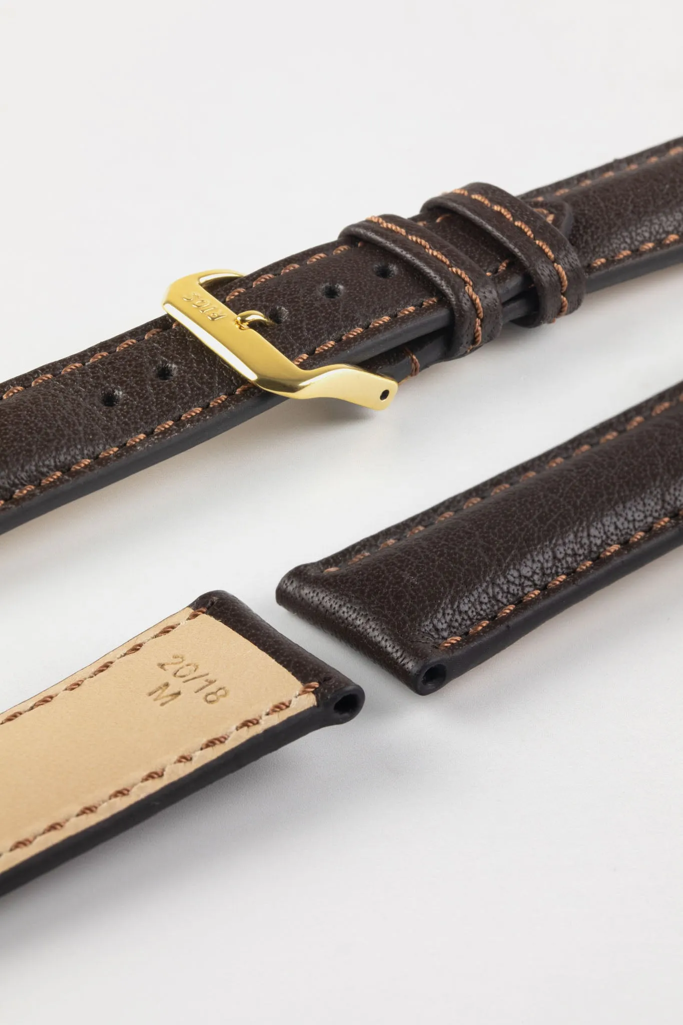 RIOS1931 COLORADO Genuine Buffalo Leather Watch Strap in MOCHA