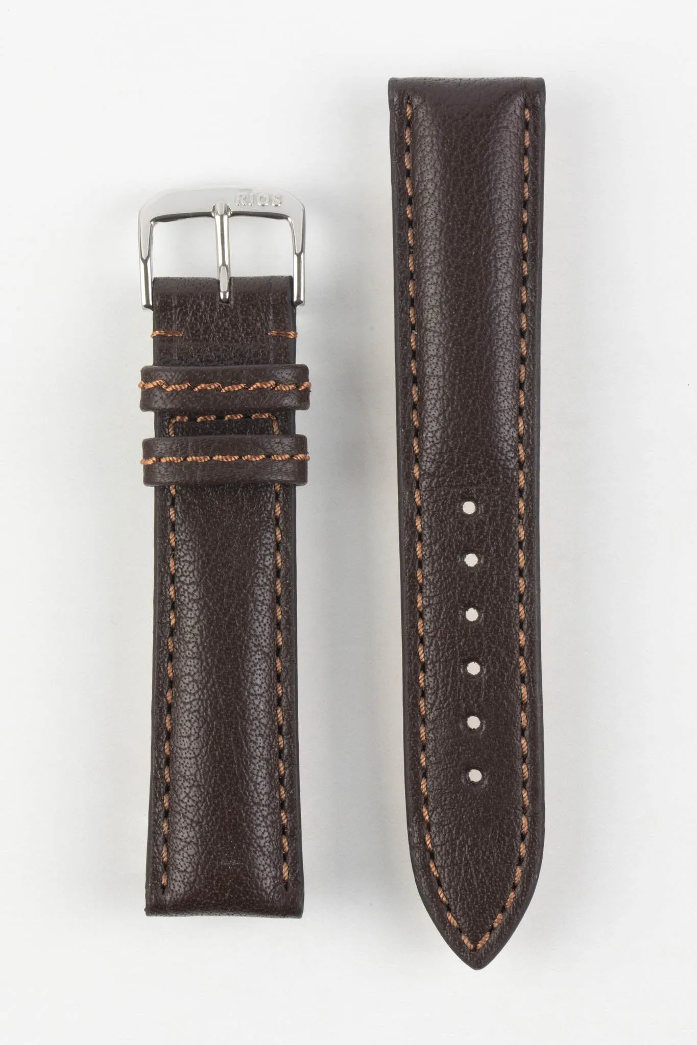 RIOS1931 COLORADO Genuine Buffalo Leather Watch Strap in MOCHA