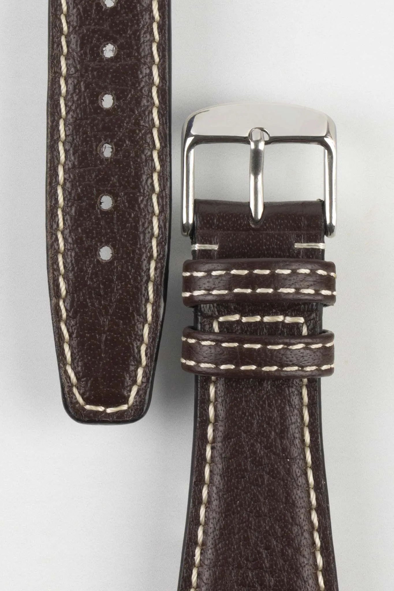 RIOS1931 NATURE Genuine Buffalo Leather Watch Strap in MOCHA