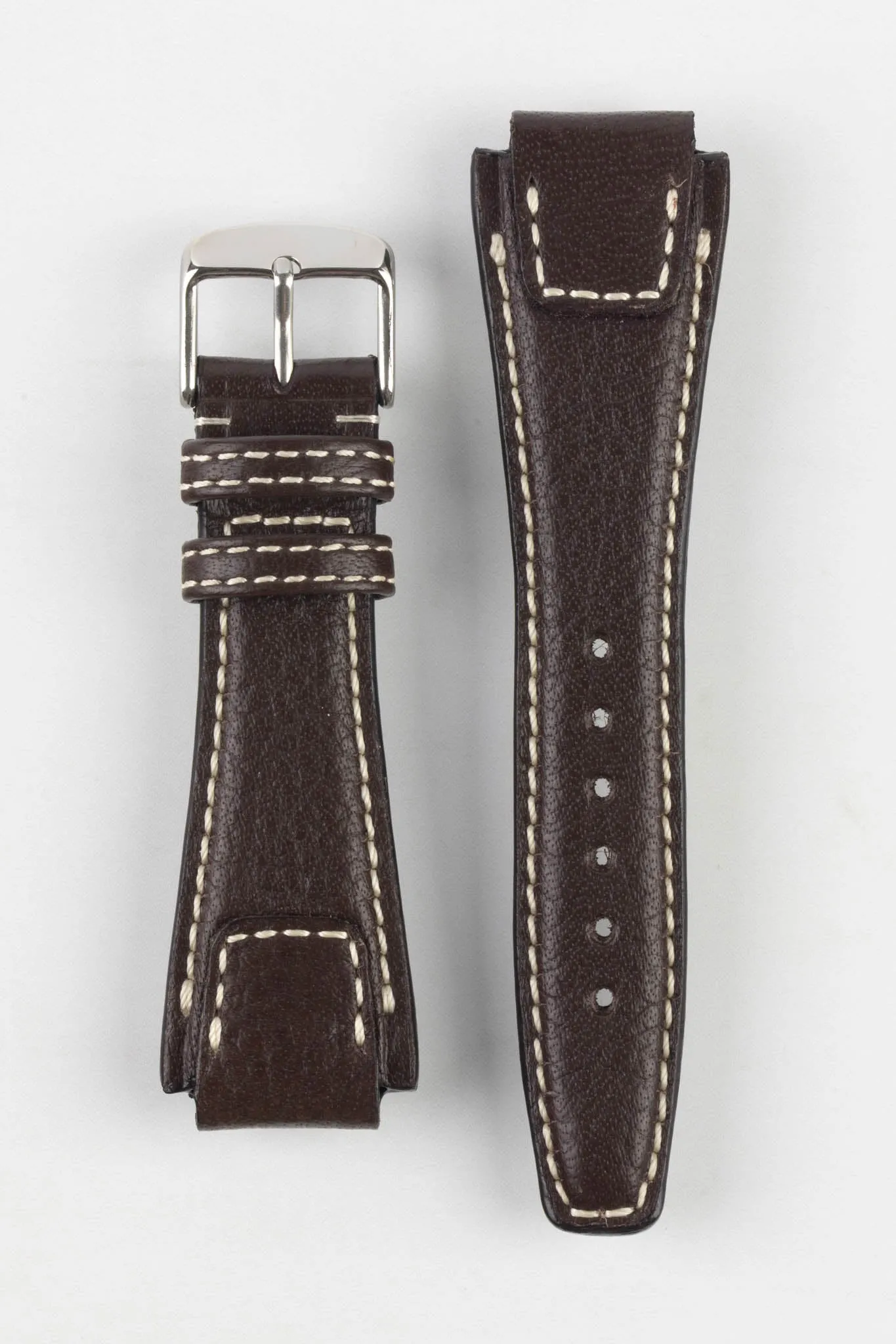 RIOS1931 NATURE Genuine Buffalo Leather Watch Strap in MOCHA
