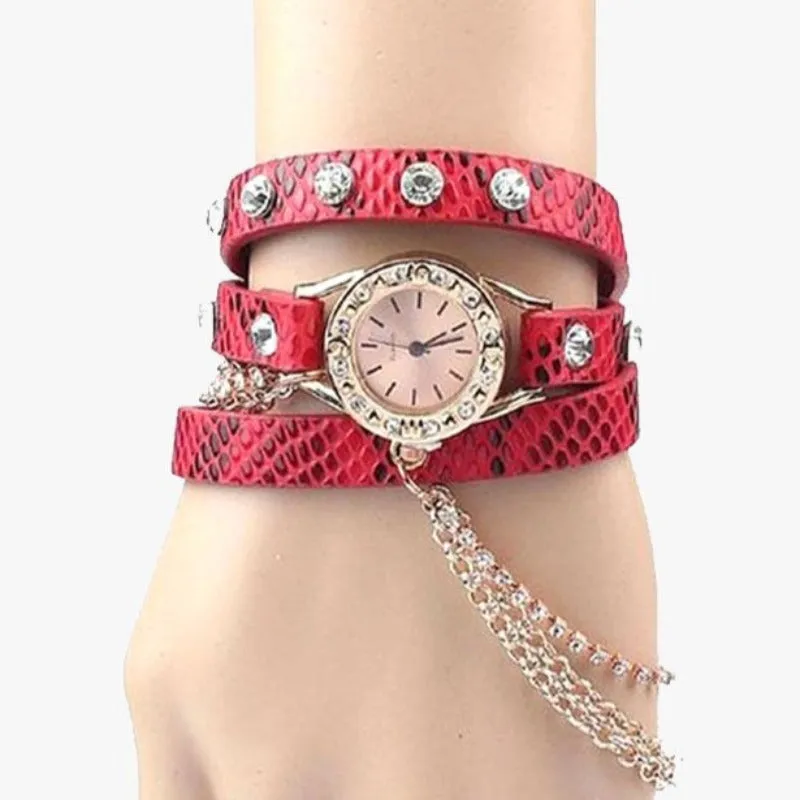 Rivet Chain Quartz Wrist Watch