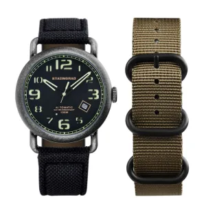 Rodim. Black Sandwich Dial. Black Cordura Strap. SG-2800-04