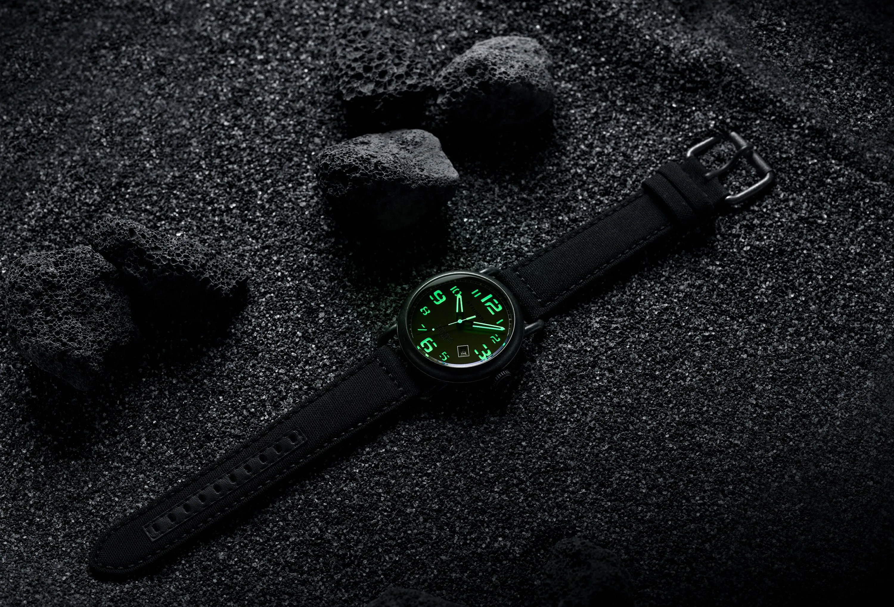 Rodim. Black Sandwich Dial. Black Cordura Strap. SG-2800-04